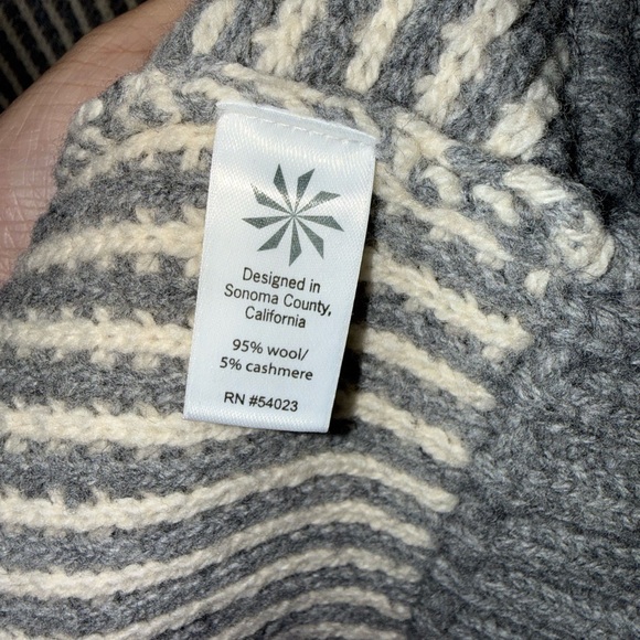 Athleta Sierra wool and cashmere knit cardigan sweater tweed pattern XS EUC - Picture 5 of 8